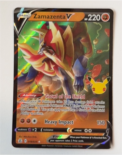 2021 Pokémon Celebrations #018 Zamazenta V — front