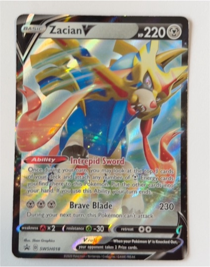 2020 Pokémon Black Star Promo #SWSH018 Zacian V — front