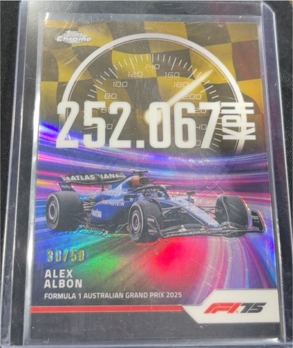 2025 Topps Chrome Formula 1 Top Speed #TS-9 Alex Albon — front