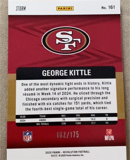 2025 Panini Revolution Football #161 George Kittle — front