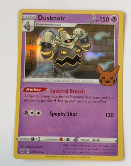 2020 Pokémon Vivid Voltage #071 Dusknoir — front