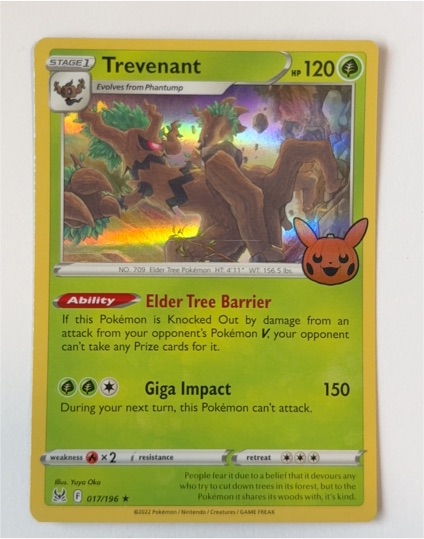 2022 Pokémon Sword & Shield Lost Origin #017 Trevenant — front