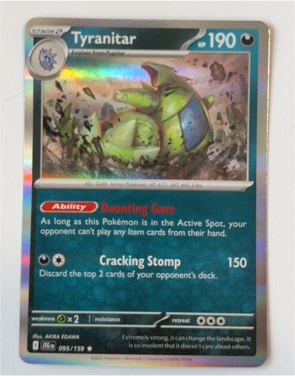 2021 Pokémon SV09: Journey Together #095 Tyranitar — front
