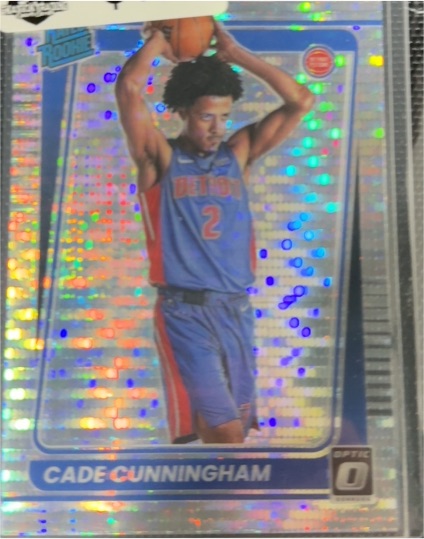 2021-22 Panini Donruss Optic #161 Cade Cunningham Rated Rookie Pulsar Prizm — front
