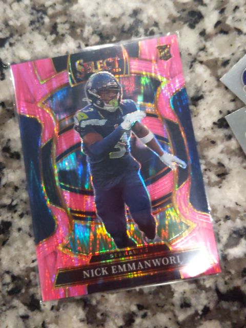 2025 Panini Select Concourse #15 Nick Emmanwori Pink Shock Prizm Rookie Seahawks — front
