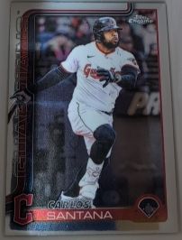 2025 Topps Chrome Update #USC11 Carlos Santana — front