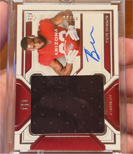 2025 Panini National Treasures Trey Benson RPA Jersey Match /99 — front