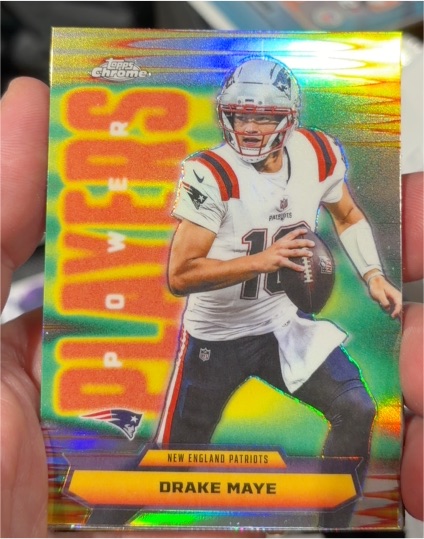 2025 Topps Chrome #PP-10 Drake Maye Power Players — front