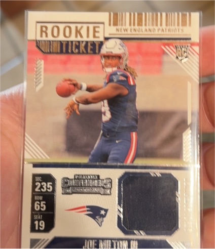2024 Panini Contenders #RTS-JMN Joe Milton III Rookie Ticket Patch — front