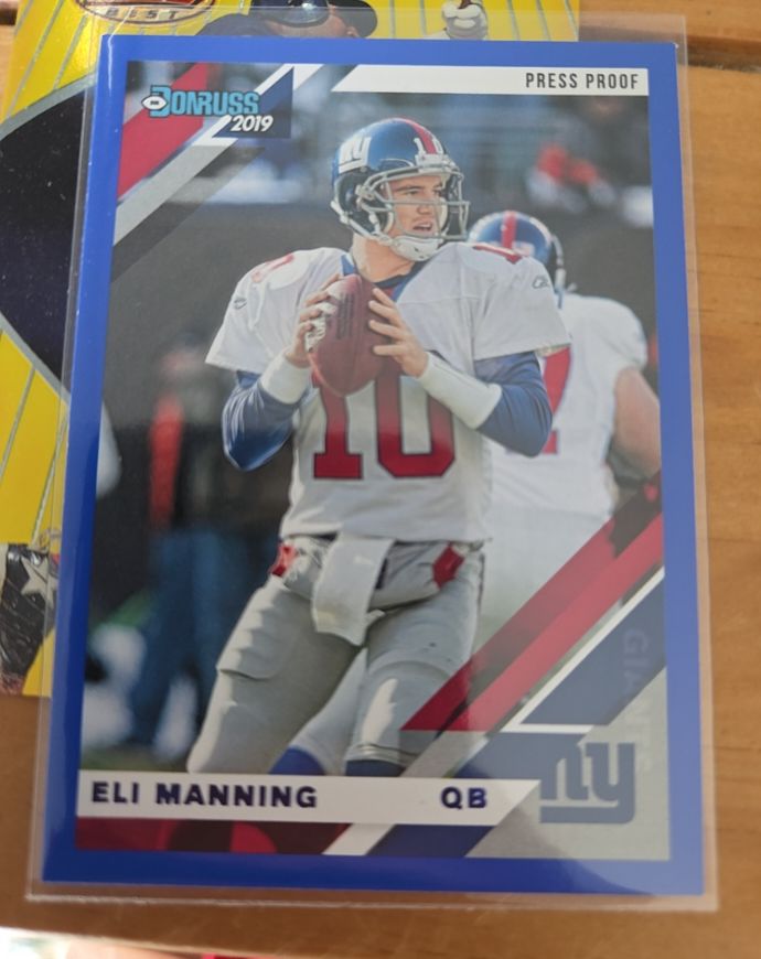 2019 Donruss #178 Eli Manning Press Proof Red — front