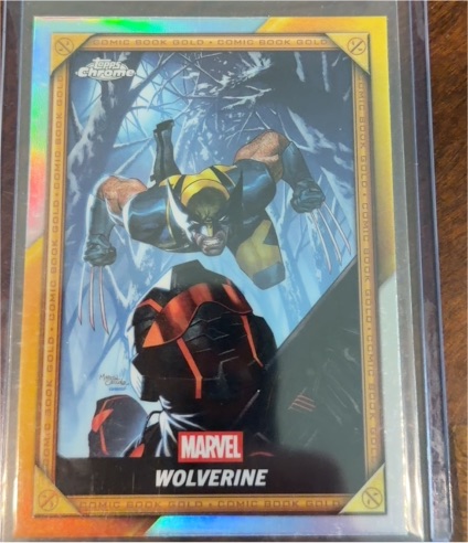 2025 Topps Chrome Deadpool Comic Book Gold #3 Wolverine — front