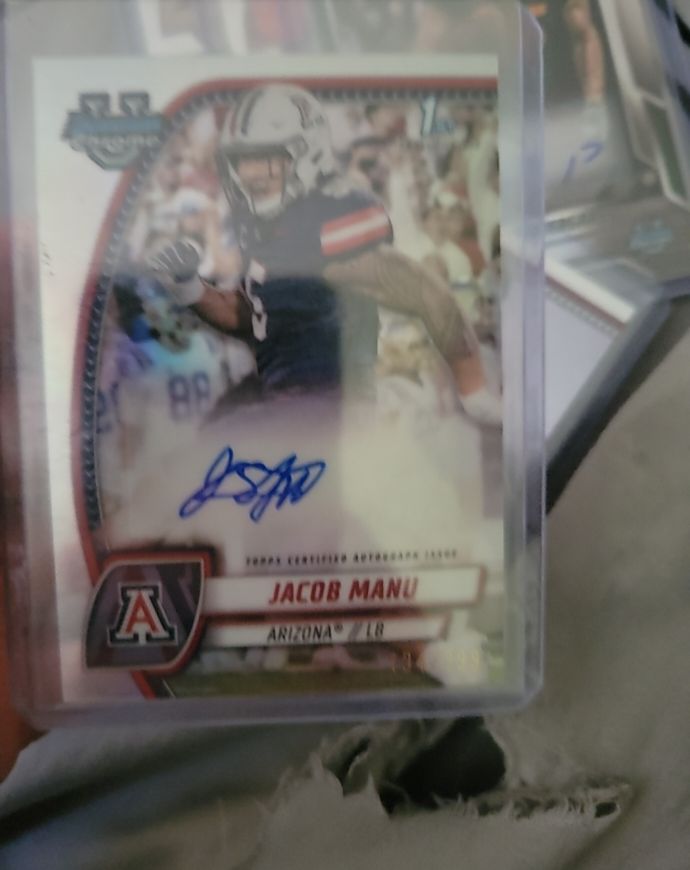 2024 Bowman Chrome University #PA-JMA Jacob Manu — front