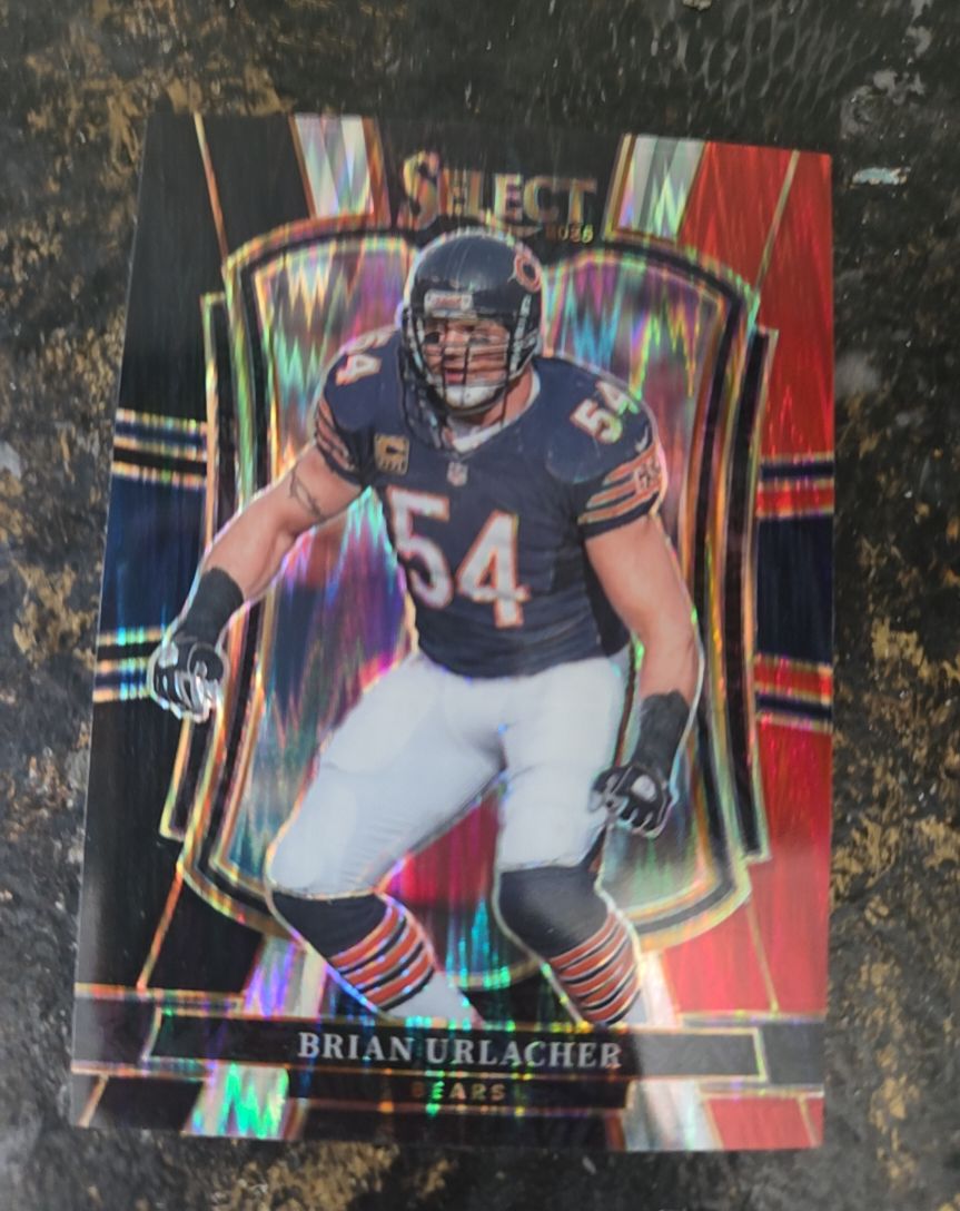 2024 Panini Select #13 Brian Urlacher Black & Red Shock Prizm — front
