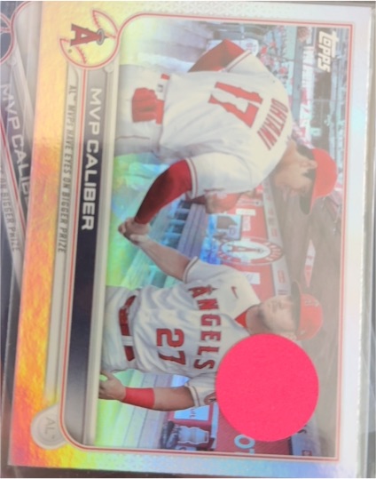 2022 Topps Update #US115 MVP Caliber Shohei Ohtani Mike Trout — front