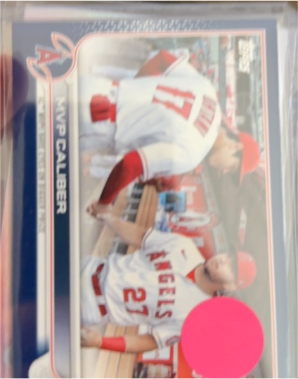 2022 Topps Update #US115 MVP Caliber Mike Trout and Shohei Ohtani — front