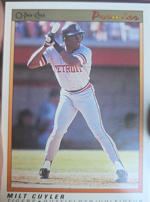 1991 O-Pee-Chee Premier #27 Milt Cuyler — front