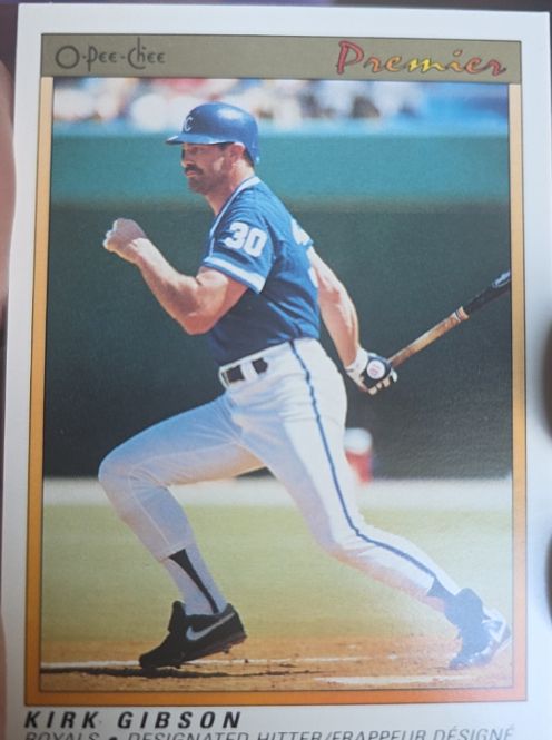 1991 O-Pee-Chee Premier #50 Kirk Gibson — front