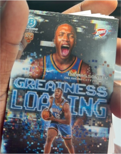 2025-26 Bowman Chrome #GL-15 Thomas Sorber Greatness Loading — front