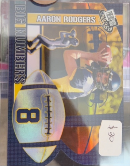 2005 Press Pass Big Numbers #BN 25 Aaron Rodgers — front