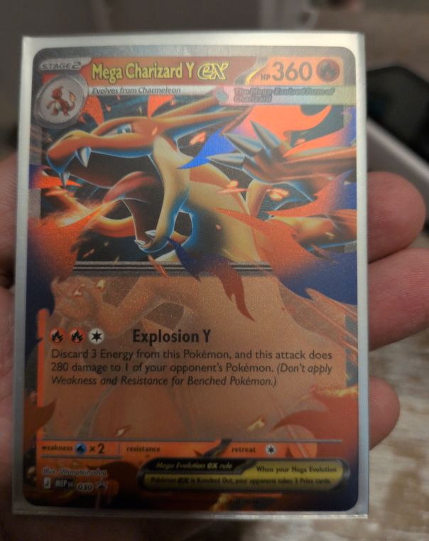2014 Pokémon Mega Charizard Y EX #030 Black Star Promo — front