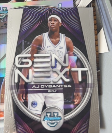 2025 Topps Bowman Chrome University #GN-1 AJ Dybantsa — front