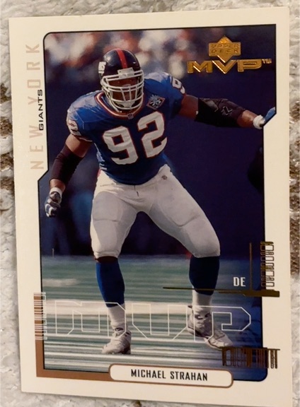 2000 Upper Deck MVP #112 Michael Strahan — front