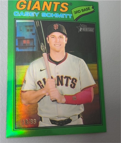 2026 Topps Heritage #27 Casey Schmitt — front