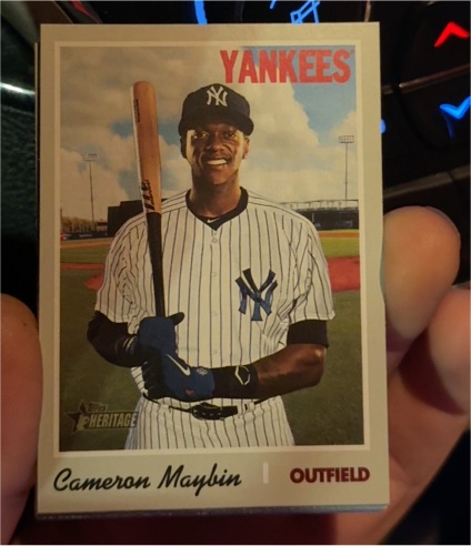 2019 Topps Heritage #710 Cameron Maybin — front