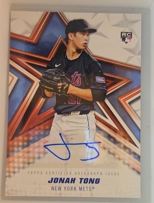 2026 Topps Series 1 Baseball Stars Autograph #BSA-JOT Jonah Tong — front