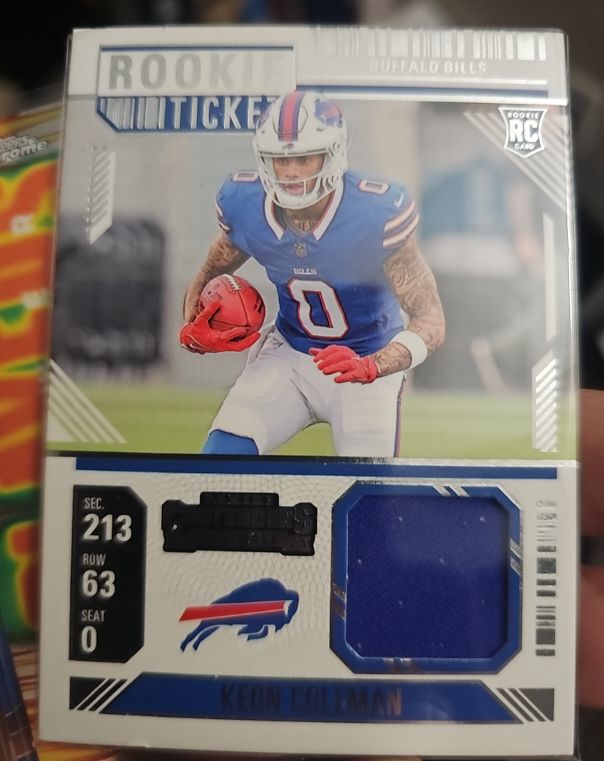 2024 Panini Contenders Rookie Ticket Swatches #RTS-KCN Keon Coleman — front