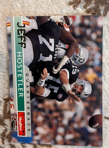 1995 Skybox Impact #77 Jeff Hostetler — front