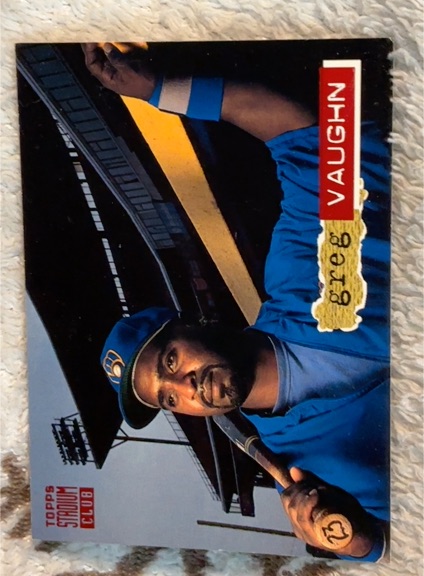 1994 Topps Stadium Club #378 Greg Vaughn — front