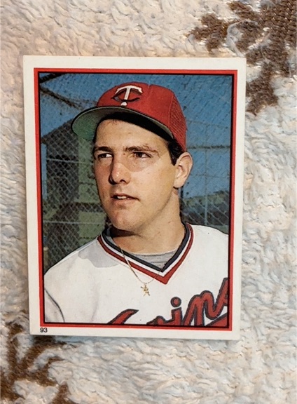 1983 Topps Stickers #93 Tim Laudner — front