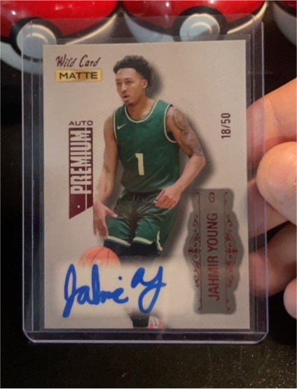 2022 Wild Card Matte Premium Auto #MB-A Jahmir Young — front