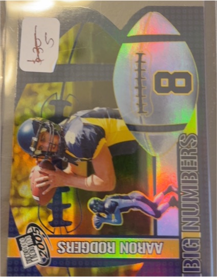 2005 Press Pass Big Numbers #BN 25 Aaron Rodgers — front