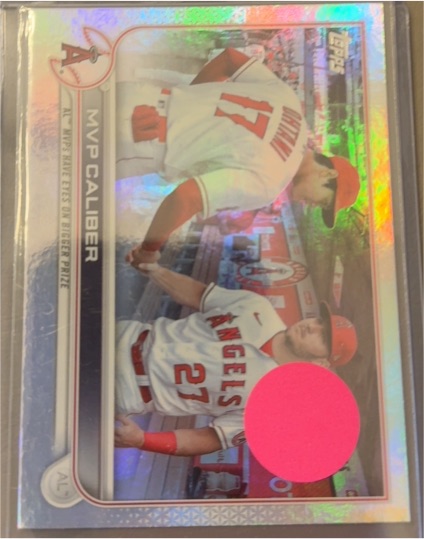 2022 Topps Update #US115 MVP Caliber Mike Trout Shohei Ohtani — front
