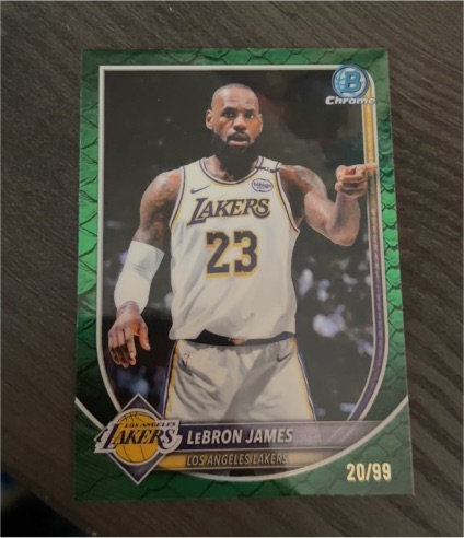 2025 Bowman Chrome #BCV-121 LeBron James — front