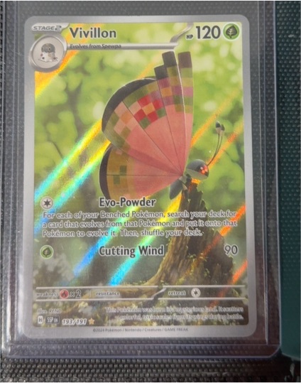 2014 Pokémon SV08: Surging Sparks #193/191 Vivillon — front