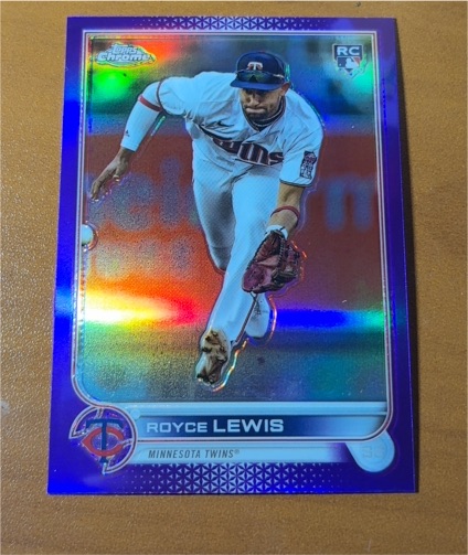 2022 Topps Chrome Update #USC143 Royce Lewis Purple Refractor Rookie Twins — front
