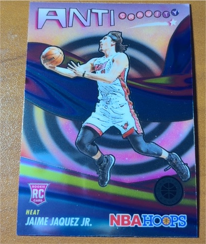 2023-24 Panini NBA Hoops Premium Stock #20 Jaime Jaquez Jr. Anti Gravity Silver Prizm Rookie Card — front
