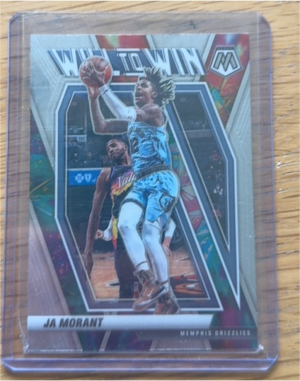 2020-21 Panini Mosaic #18 Ja Morant Will to Win — front
