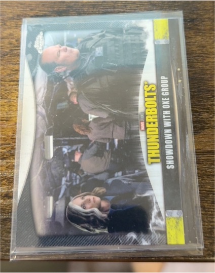 2025 Topps Marvel Studios Chrome #T-18 Thunderbolts Showdown with OXE Group — front