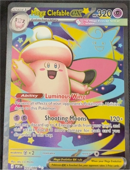 2026 Pokémon Perfect Order #103 Mega Clefable EX — front