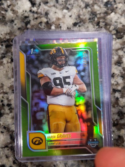 2025 Bowman University Chrome #45 Aaron Graves — front