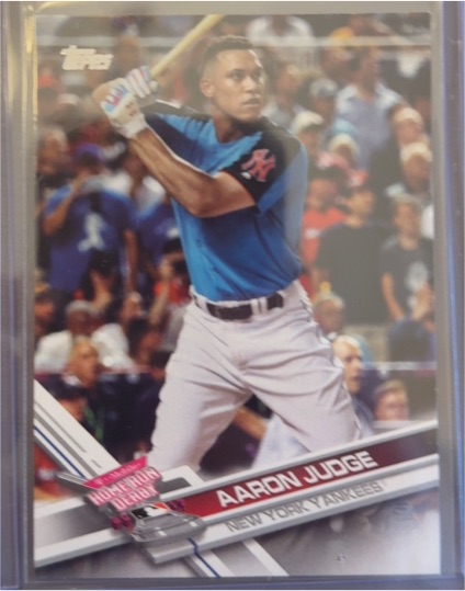 2017 Topps Update #US1 Aaron Judge Home Run Derby Rookie Card — front