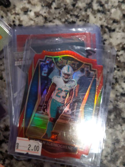 2020 Panini Select #193 Noah Igbinoghene Premier Level Red Prizm Die Cut Rookie — front