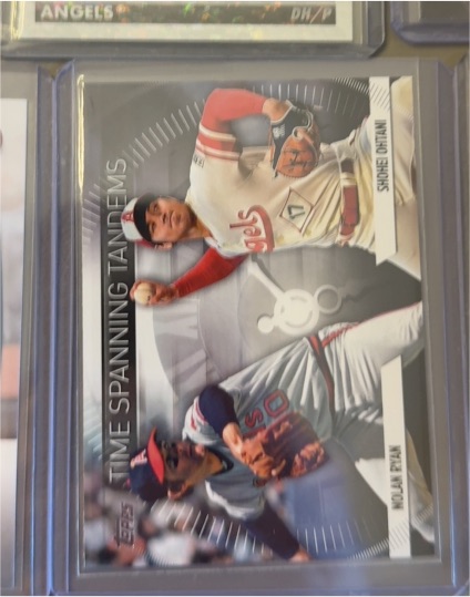 2023 Topps Update Series - Time Spanning Tandems #TS-20 Shohei Ohtani / Nolan Ryan — front