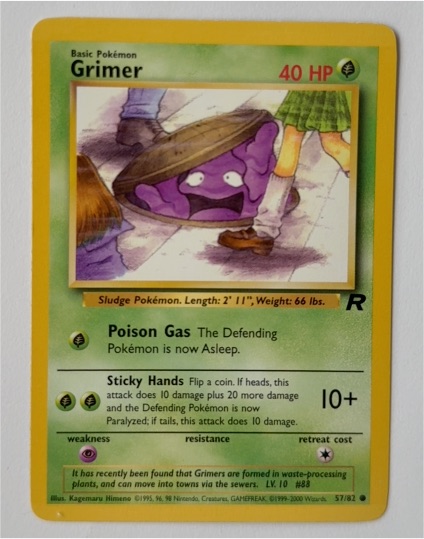 2000 Pokemon Team Rocket #57 Grimer — front