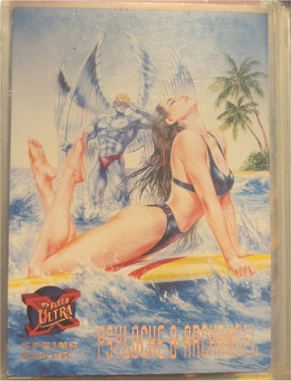 1995 Fleer Ultra X-Men Spring Break #145 Psylocke & Archangel — front