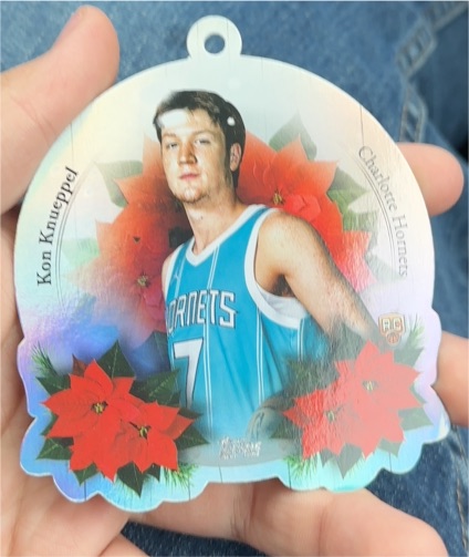 2025-26 Topps Holiday #DCO-KK Kon Knueppel Oversized Die-Cut Ornament — front